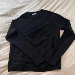 Barney’s NYC sweater! Helmut Lang black gorgeous distressed 💯 wool sweater